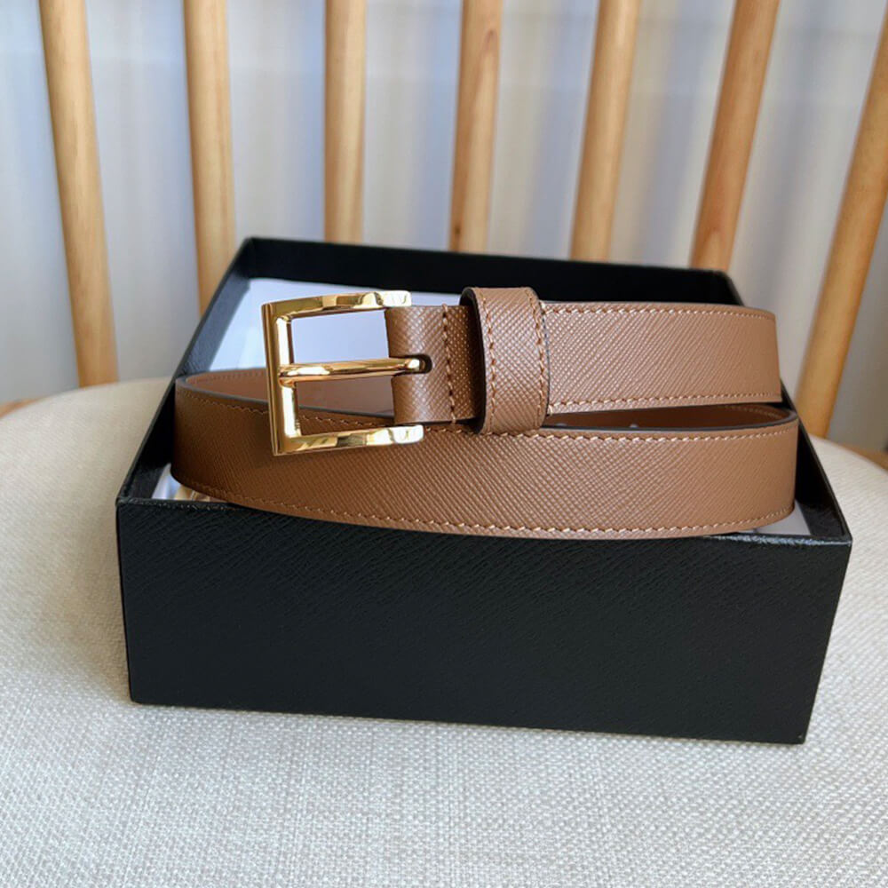 Pra*a Saffiano leather belt