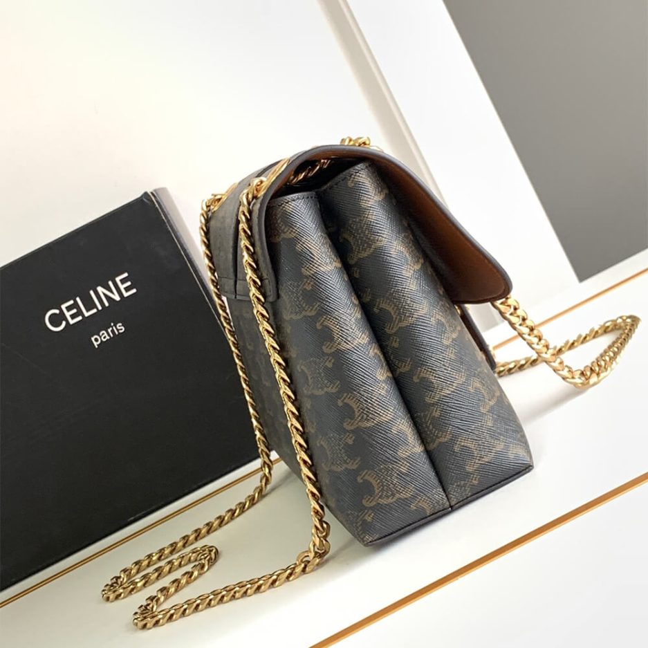 Medium Ce1i*e VICTOIRE BAG WITH LOGO PRINT
