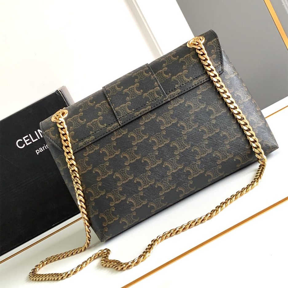 Medium Ce1i*e VICTOIRE BAG WITH LOGO PRINT